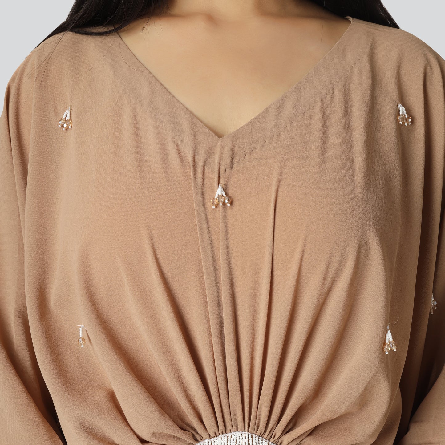 Kaftan dress close upper look