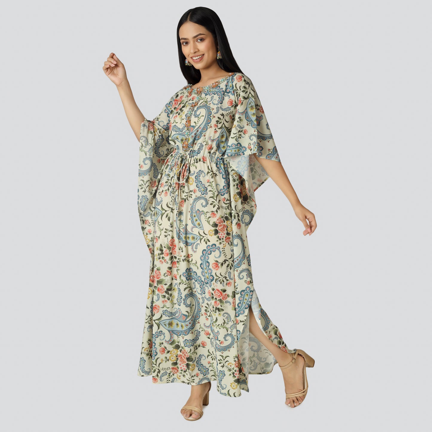 Indo western clothes wearing lady