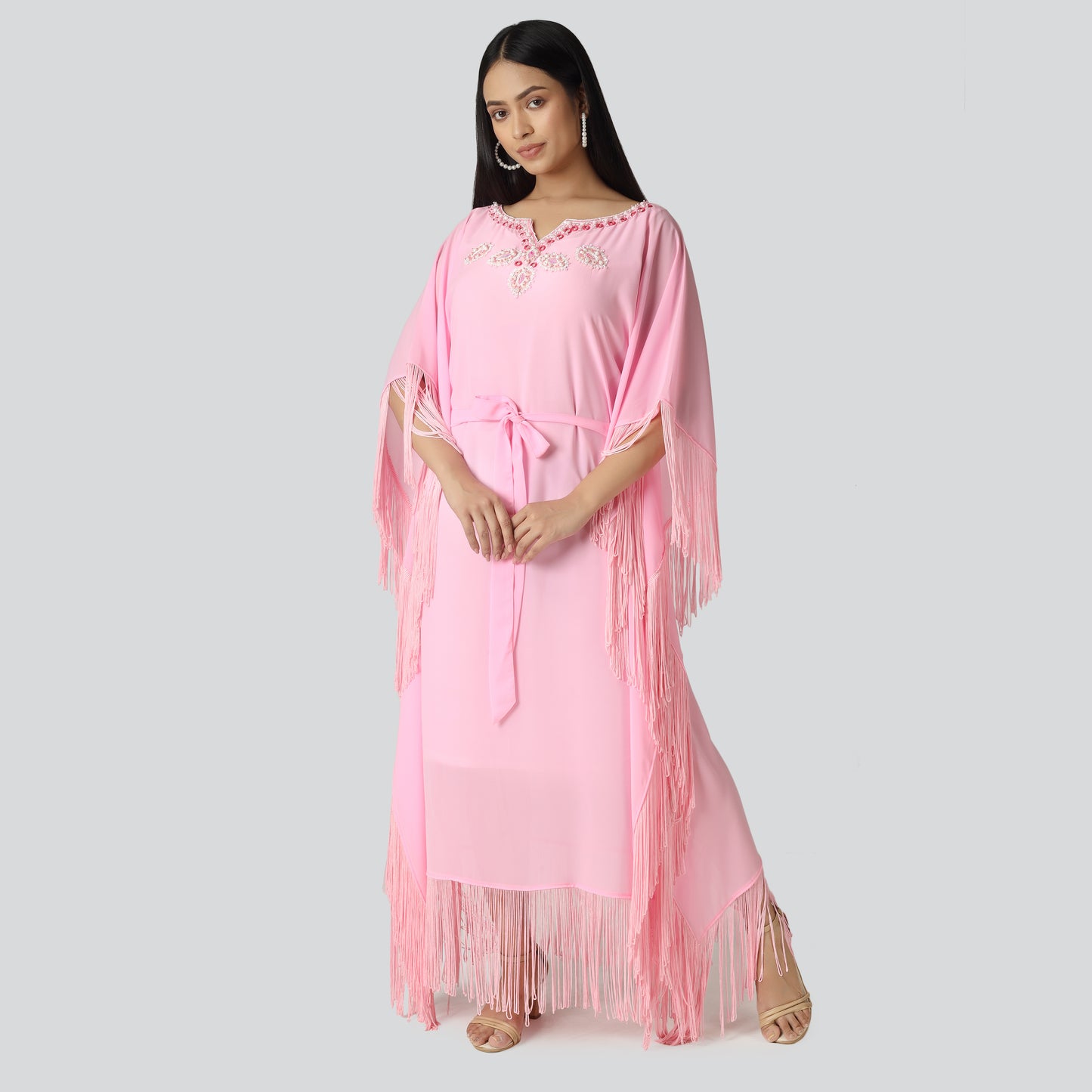 Pink dress wearing Indian girl