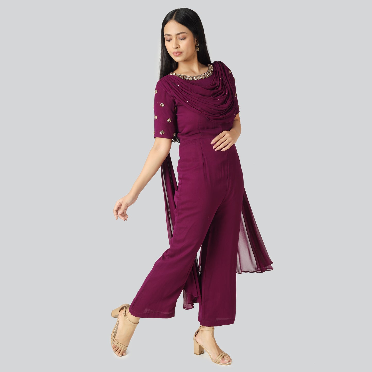 Purple suit wearing girl