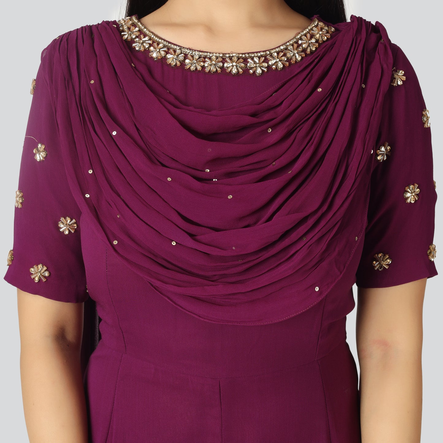 Simple purple color suit