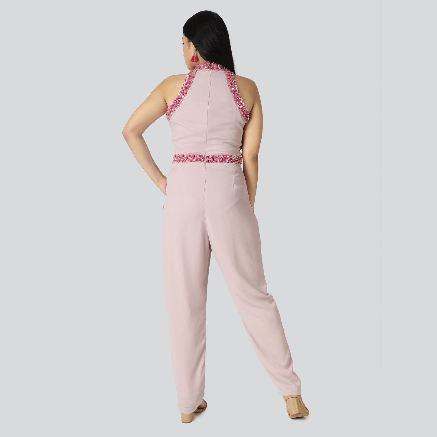 Pink dress backside