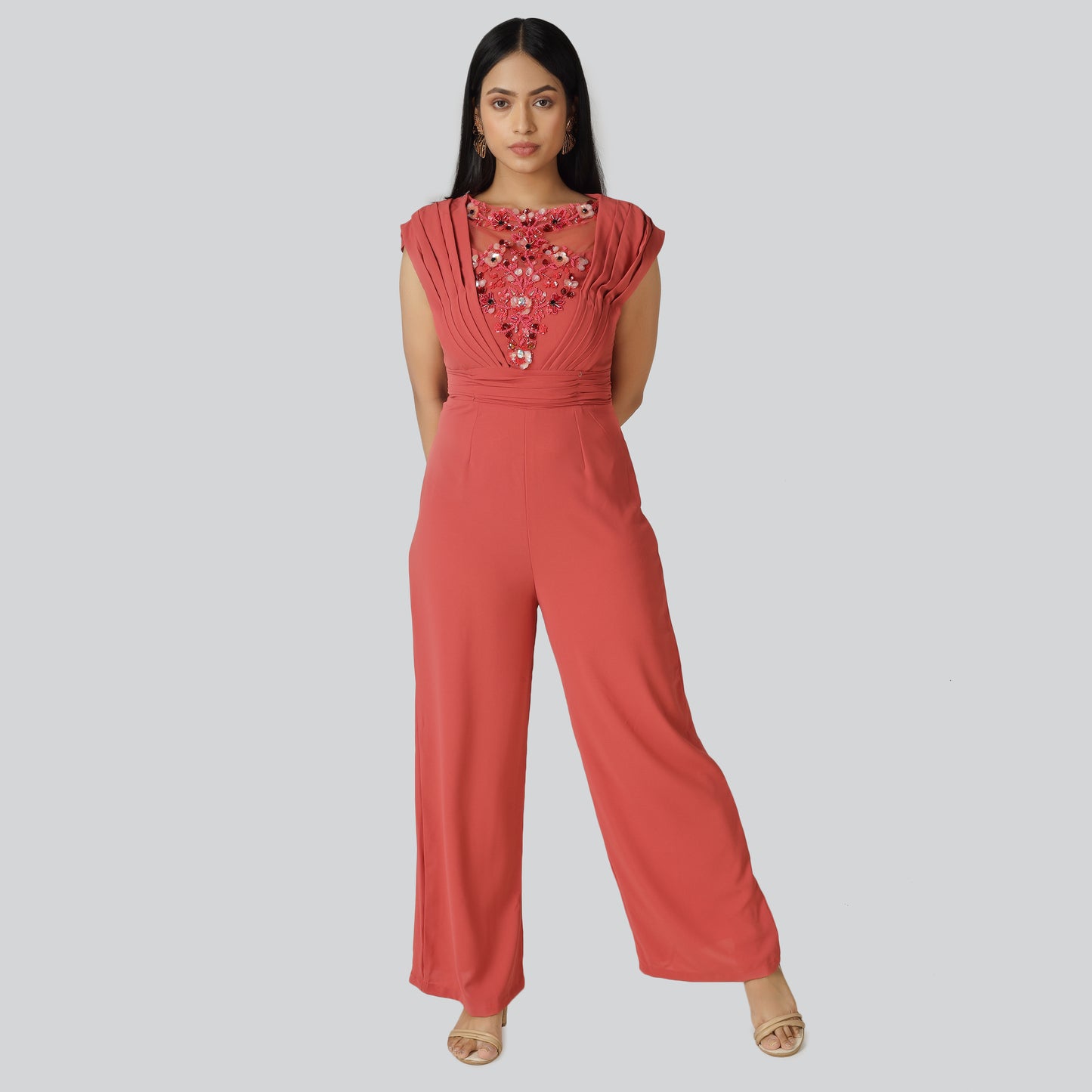 Georgette jumpsuit wearing girl
