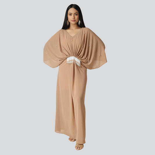 Woman wearing comfortable loose dress