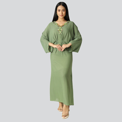 Lady in beautiful dress