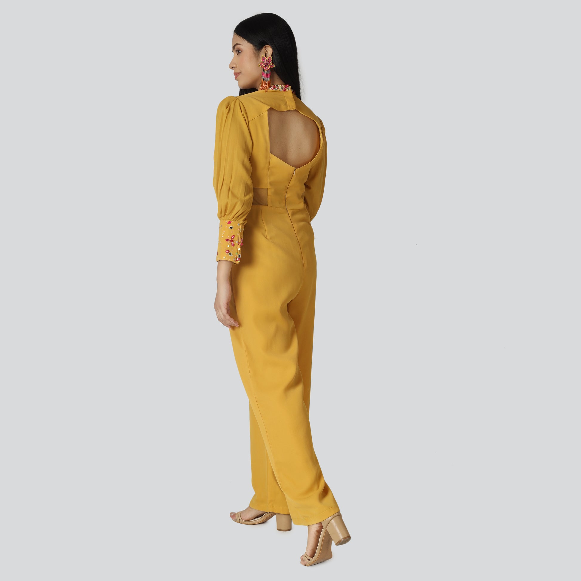 Girl in yellowish color dress