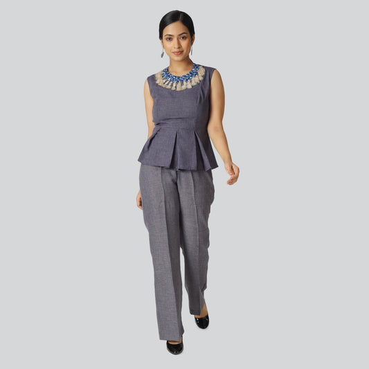 Young girl wearing grey co ordinate set